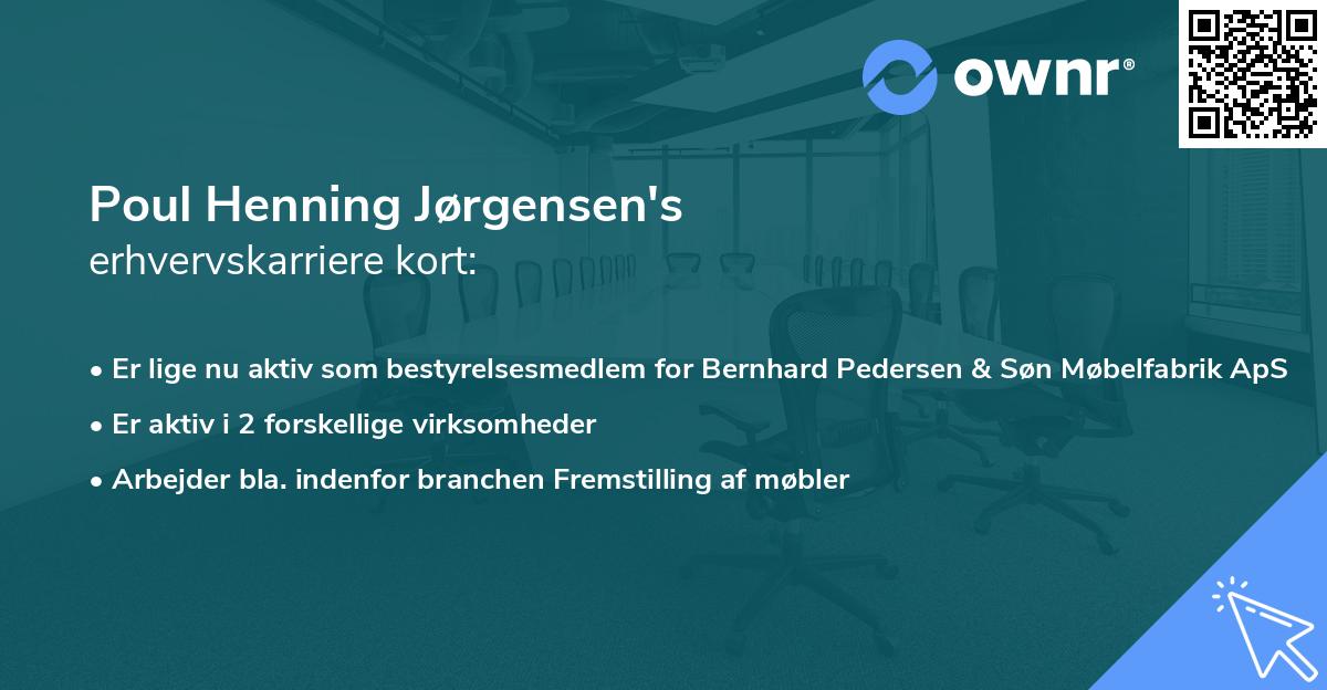 Poul Henning Jørgensen's erhvervskarriere kort