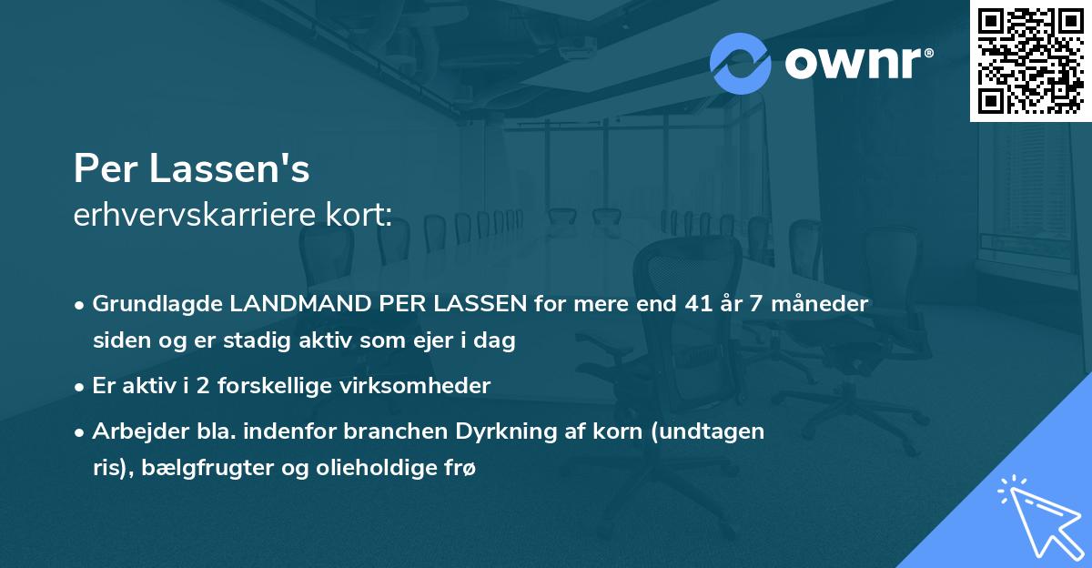 Per Lassen's erhvervskarriere kort