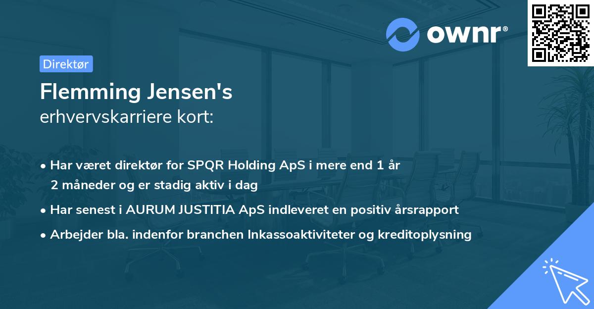 Flemming Jensen's erhvervskarriere kort