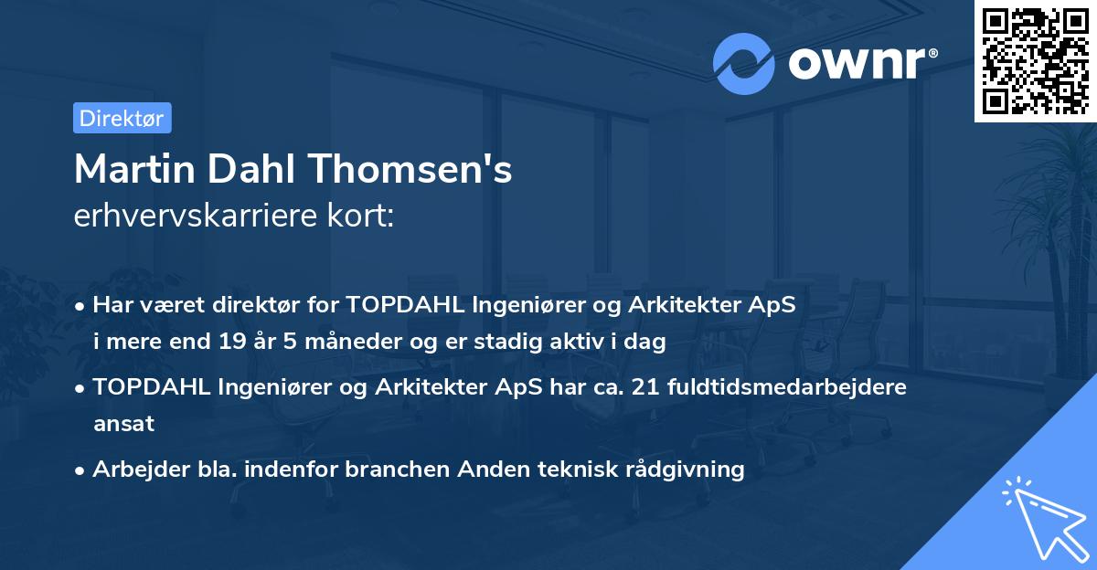 Martin Dahl Thomsen's erhvervskarriere kort