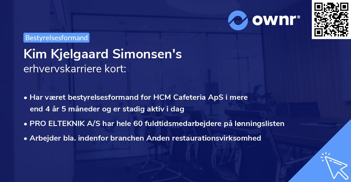 Kim Kjelgaard Simonsen's erhvervskarriere kort