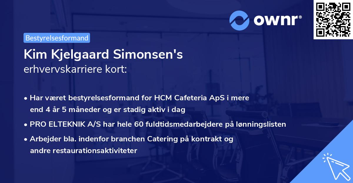 Kim Kjelgaard Simonsen's erhvervskarriere kort