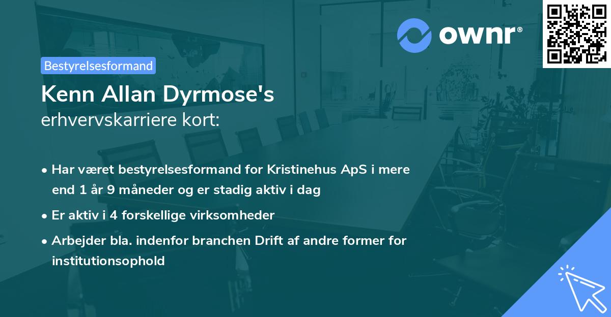 Kenn Allan Dyrmose's erhvervskarriere kort