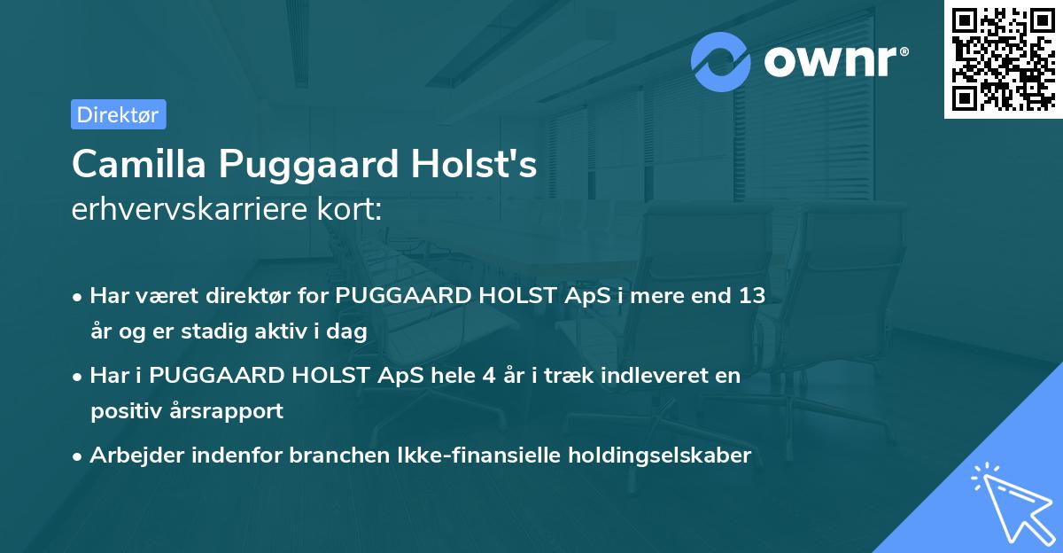 Camilla Puggaard Holst's erhvervskarriere kort