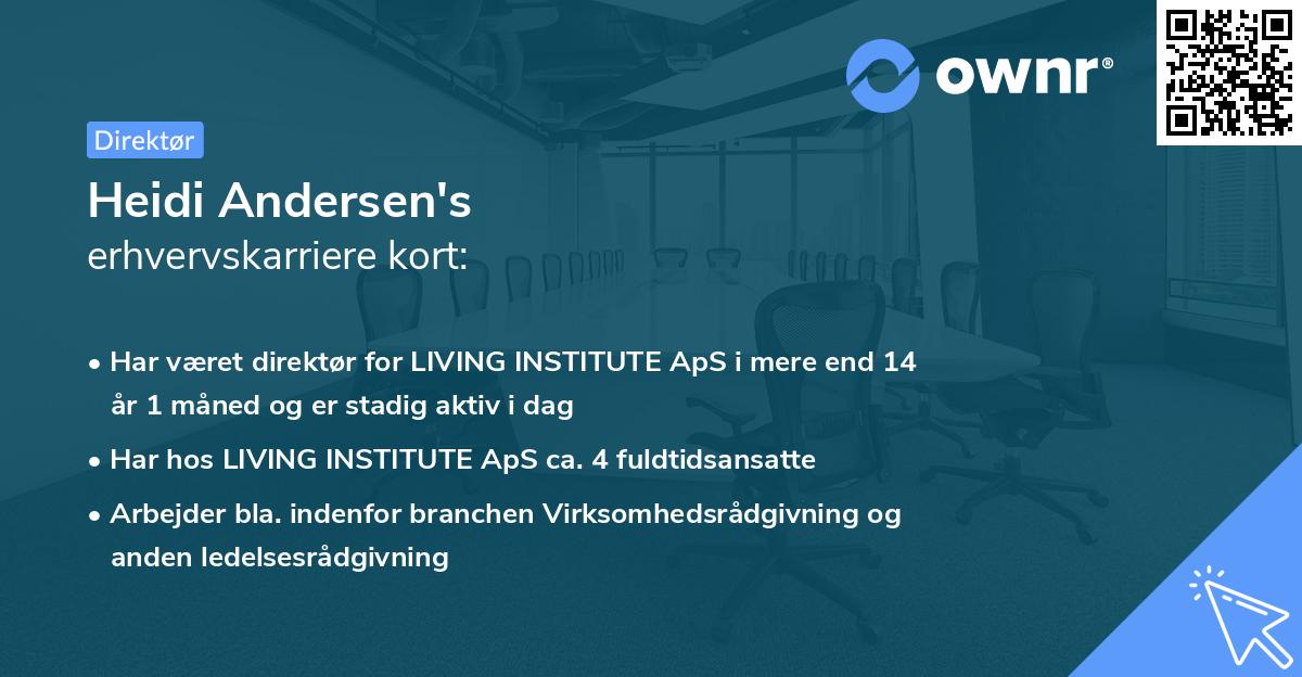 Heidi Andersen's erhvervskarriere kort