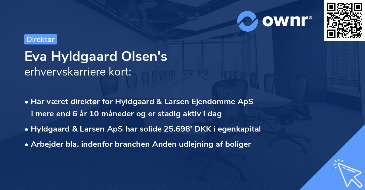 Eva Hyldgaard Olsen's erhvervskarriere kort