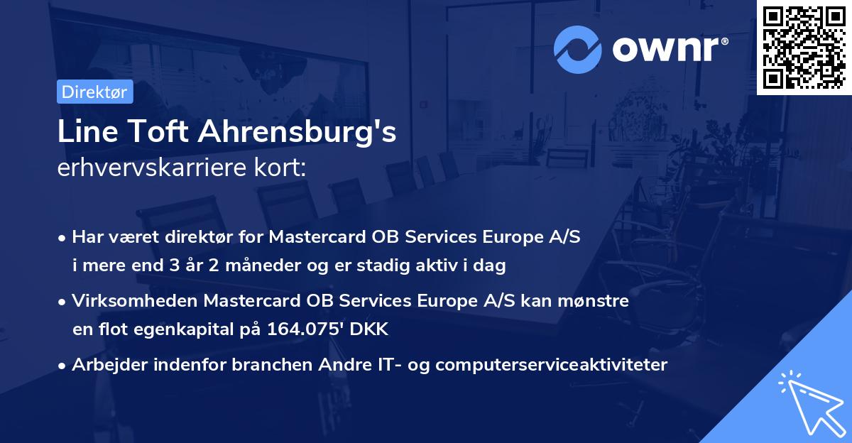 Line Toft Ahrensburg's erhvervskarriere kort