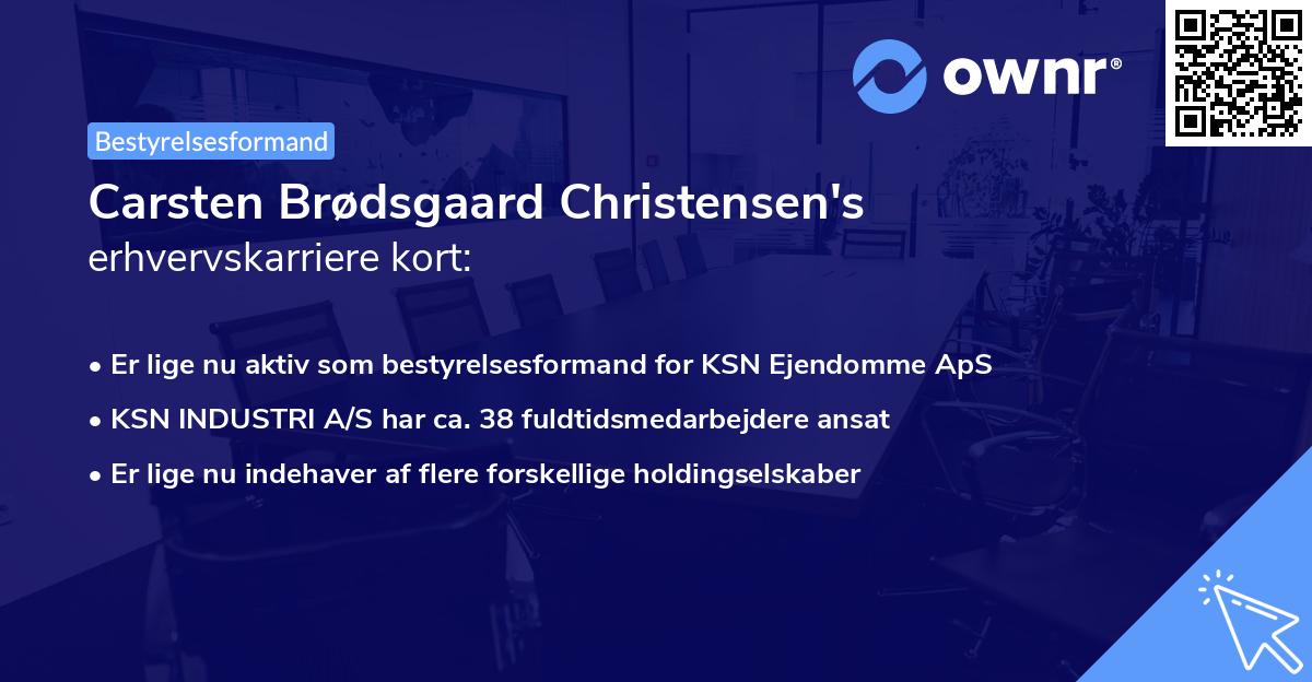 Carsten Brødsgaard Christensen's erhvervskarriere kort