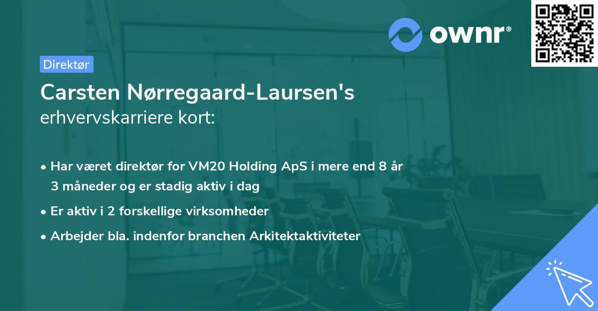 Carsten Nørregaard-Laursen's erhvervskarriere kort