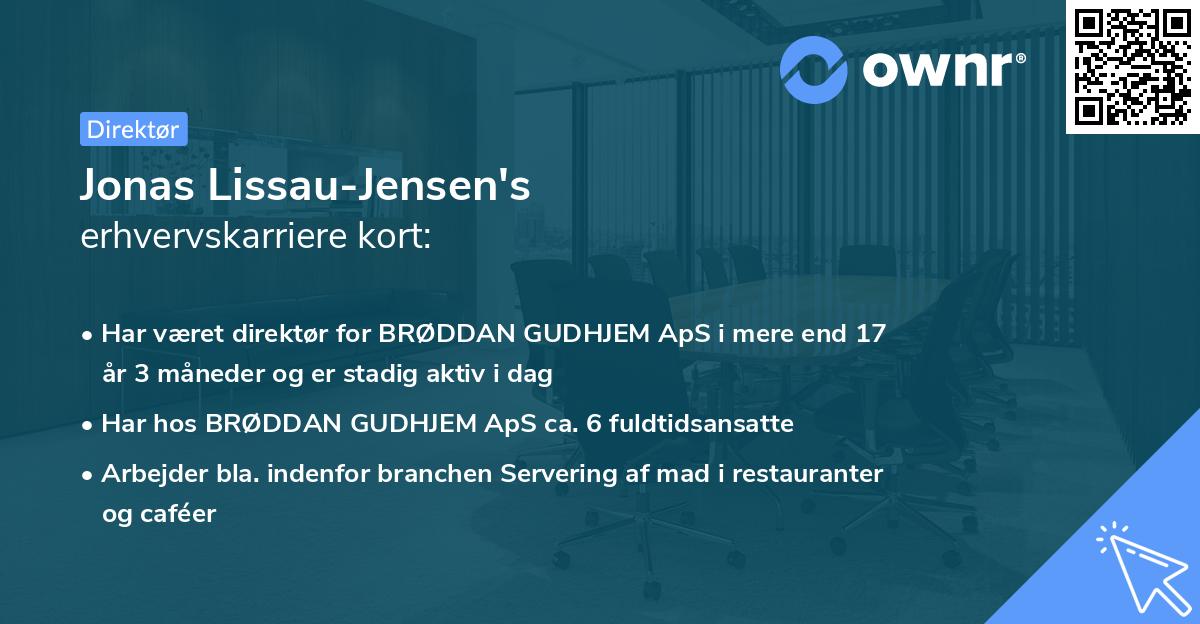 Jonas Lissau-Jensen's erhvervskarriere kort