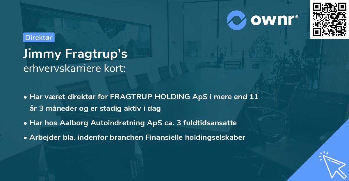 Jimmy Fragtrup's erhvervskarriere kort