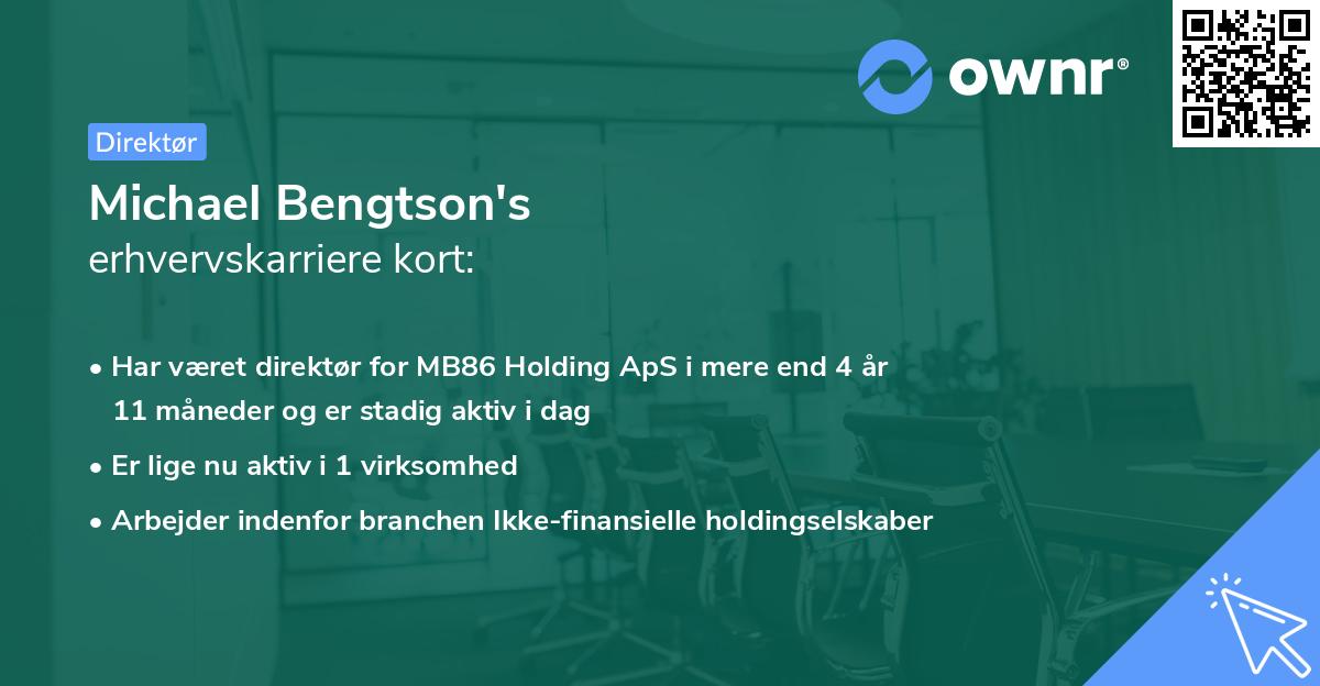 Michael Bengtson's erhvervskarriere kort