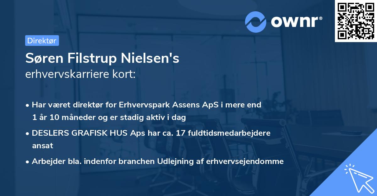 Søren Filstrup Nielsen's erhvervskarriere kort