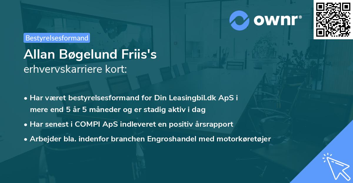 Allan Bøgelund Friis's erhvervskarriere kort
