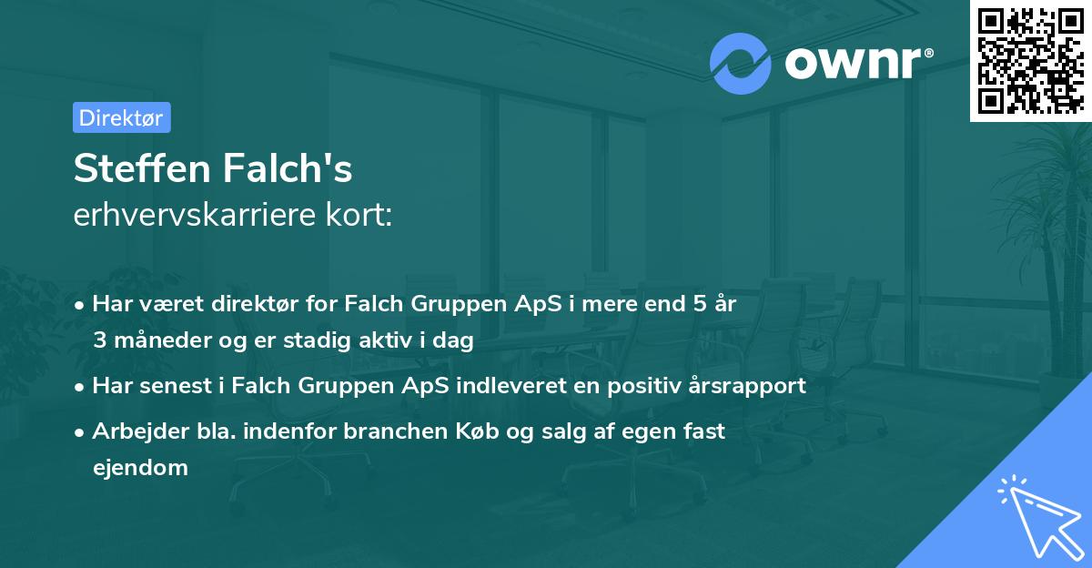 Steffen Falch's erhvervskarriere kort
