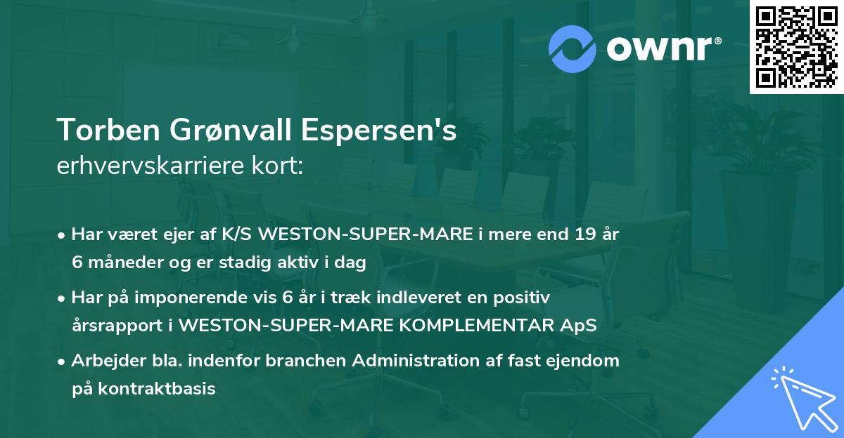 Torben Grønvall Espersen's erhvervskarriere kort