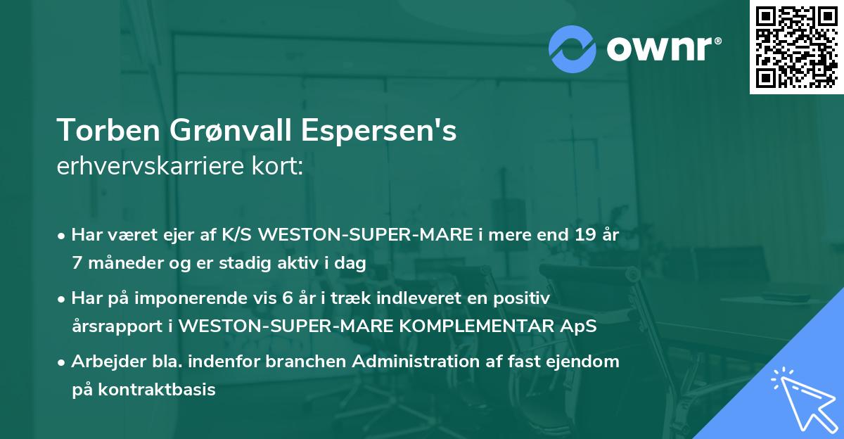 Torben Grønvall Espersen's erhvervskarriere kort