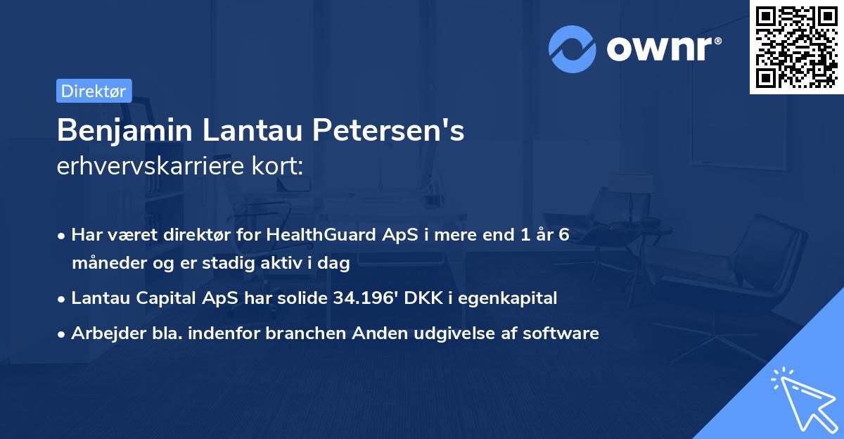 Benjamin Lantau Petersen's erhvervskarriere kort