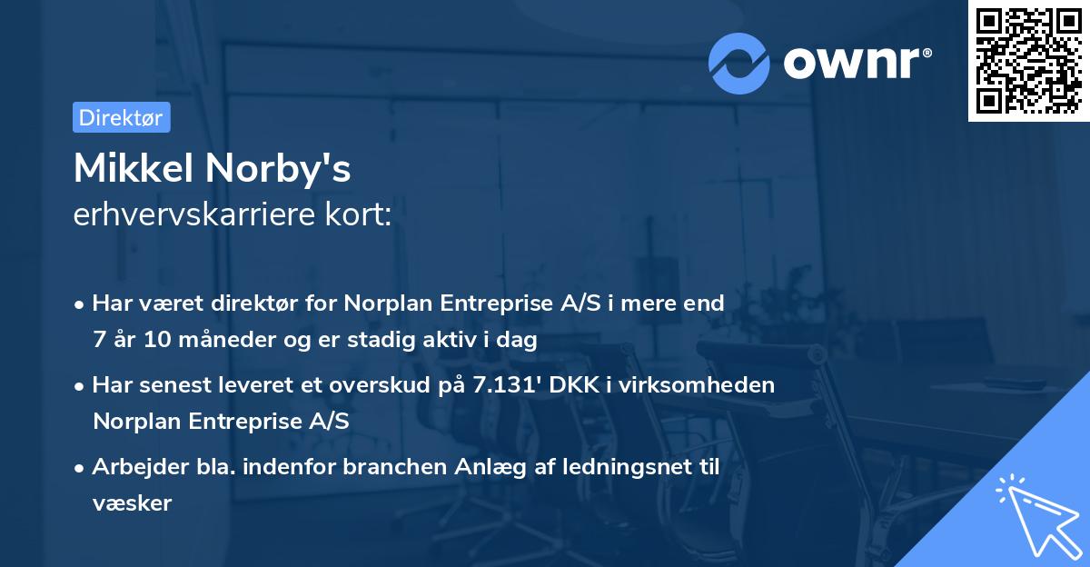 Mikkel Norby's erhvervskarriere kort
