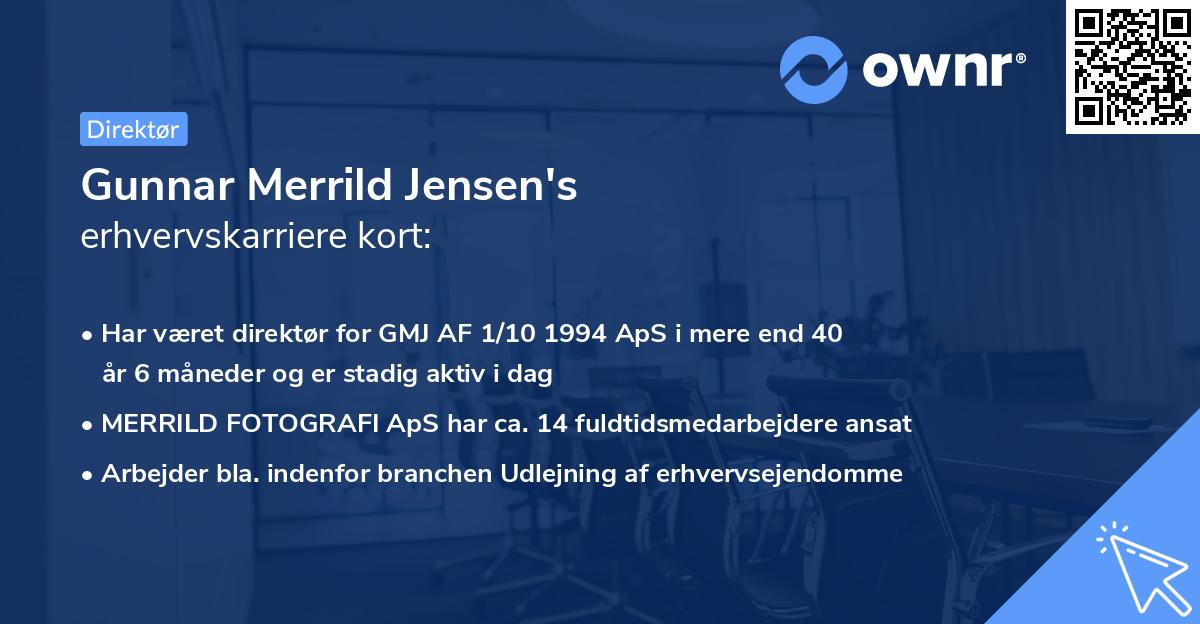 Gunnar Merrild Jensen's erhvervskarriere kort