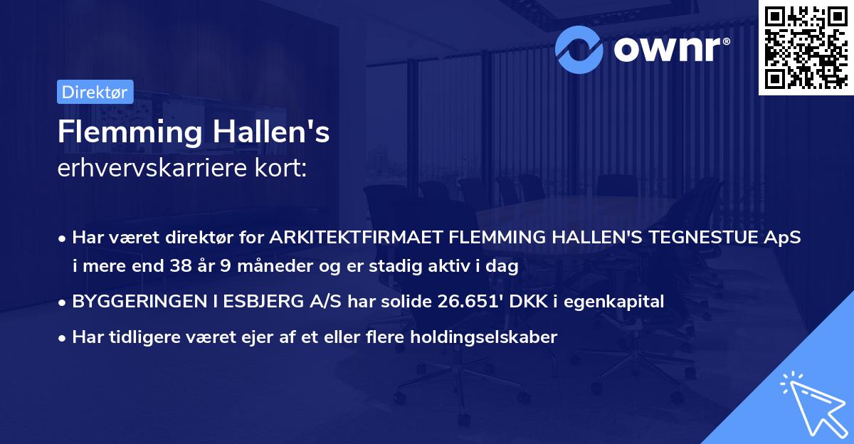 Flemming Hallen's erhvervskarriere kort