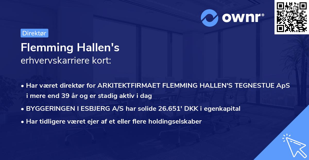 Flemming Hallen's erhvervskarriere kort