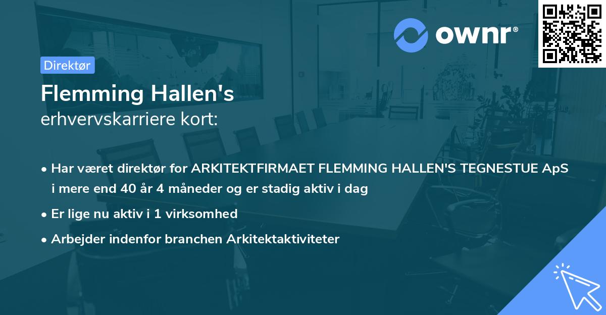 Flemming Hallen's erhvervskarriere kort
