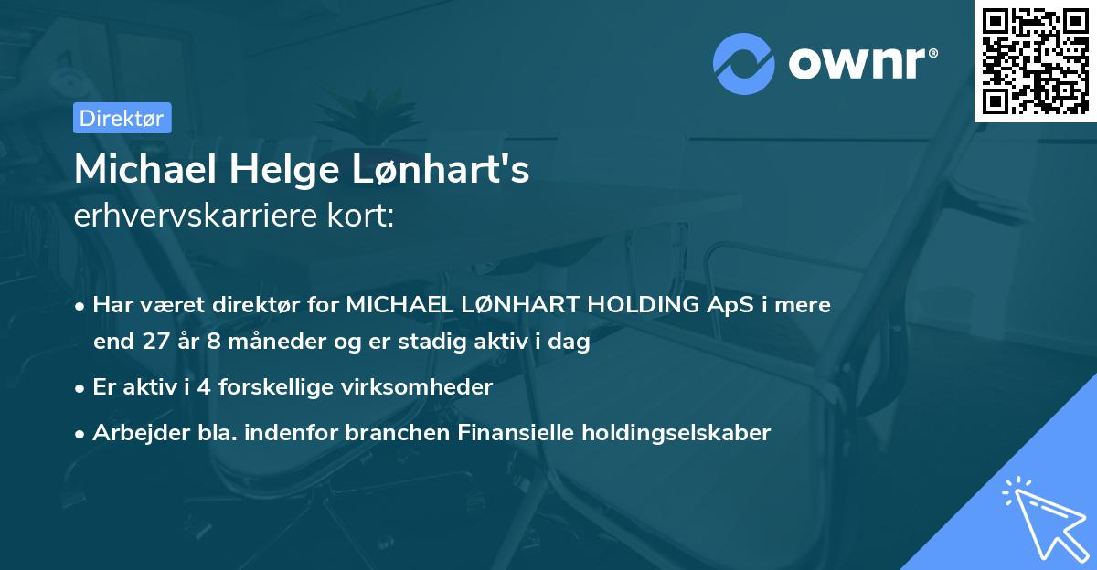 Michael Helge Lønhart's erhvervskarriere kort