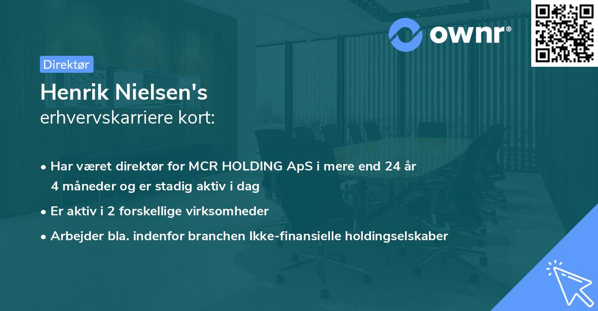 Henrik Nielsen's erhvervskarriere kort