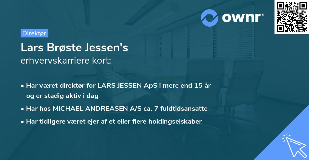 Lars Brøste Jessen's erhvervskarriere kort