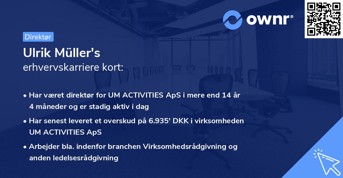 Ulrik Müller's erhvervskarriere kort