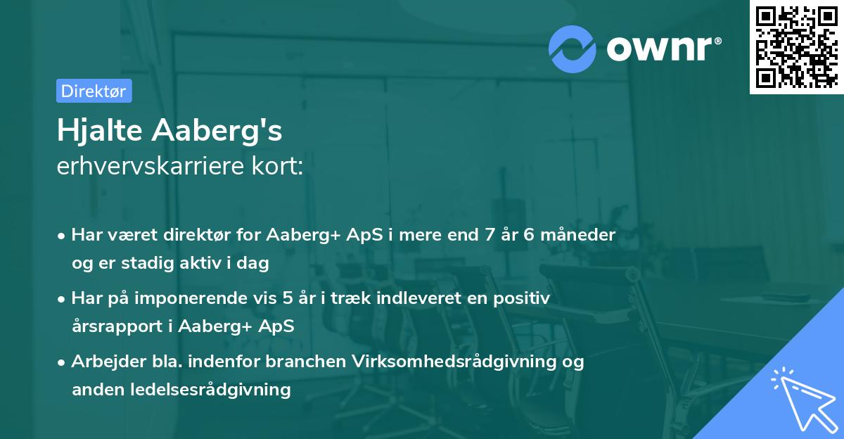 Hjalte Aaberg's erhvervskarriere kort
