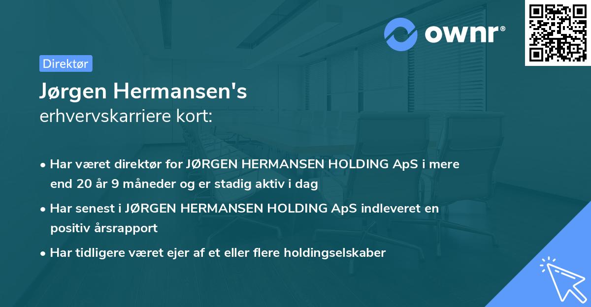 Jørgen Hermansen's erhvervskarriere kort