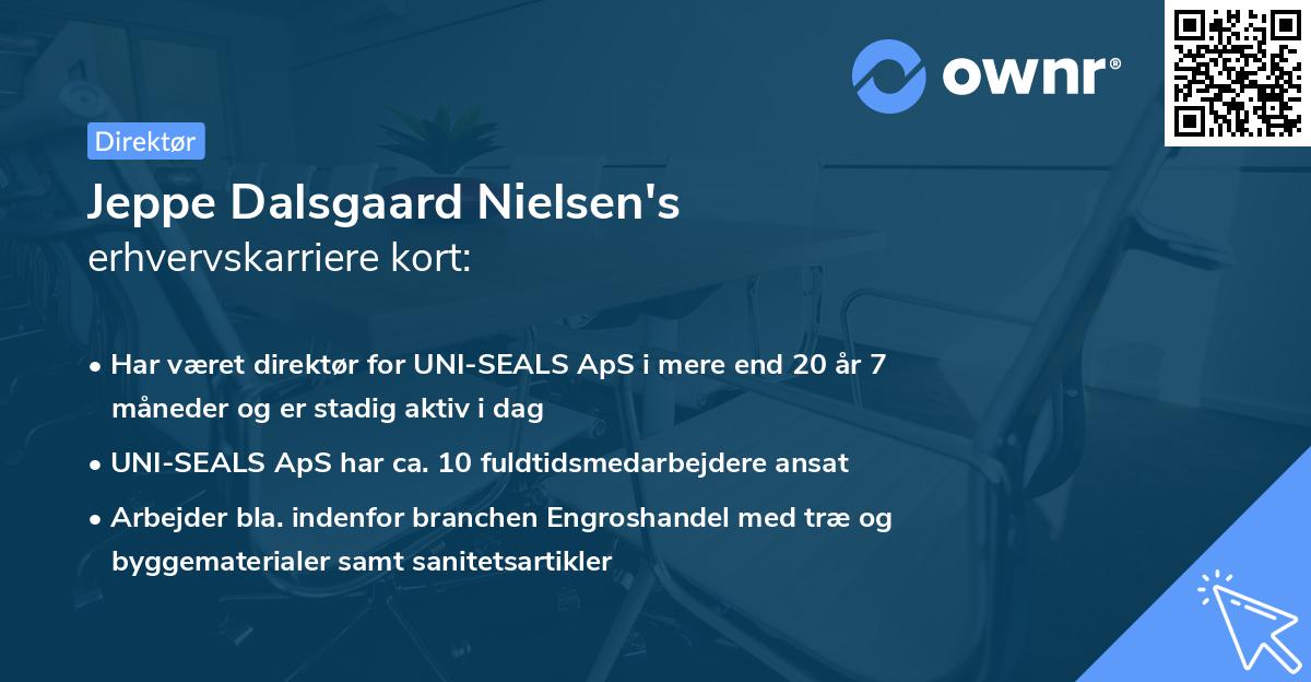 Jeppe Dalsgaard Nielsen's erhvervskarriere kort