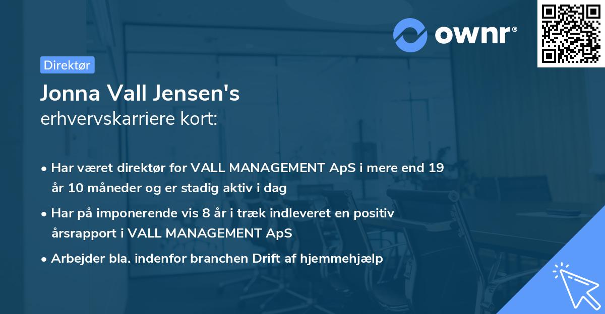 Jonna Vall Jensen's erhvervskarriere kort