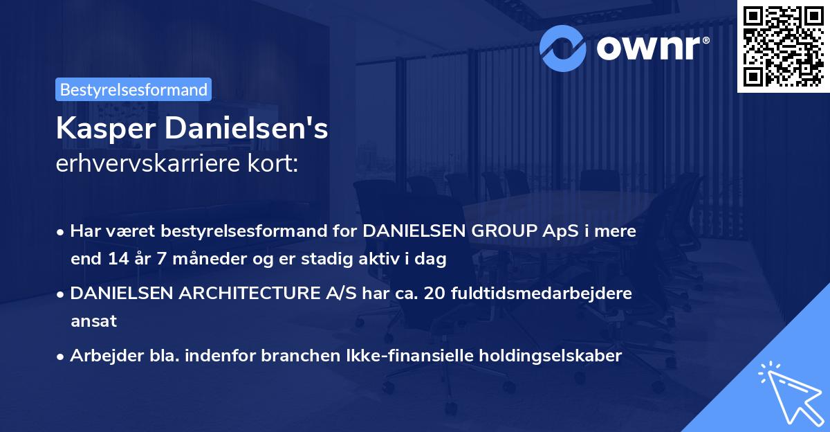 Kasper Danielsen's erhvervskarriere kort