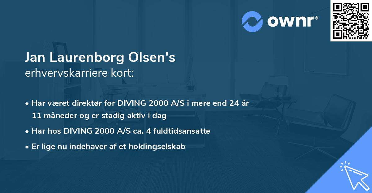 Jan Laurenborg Olsen's erhvervskarriere kort