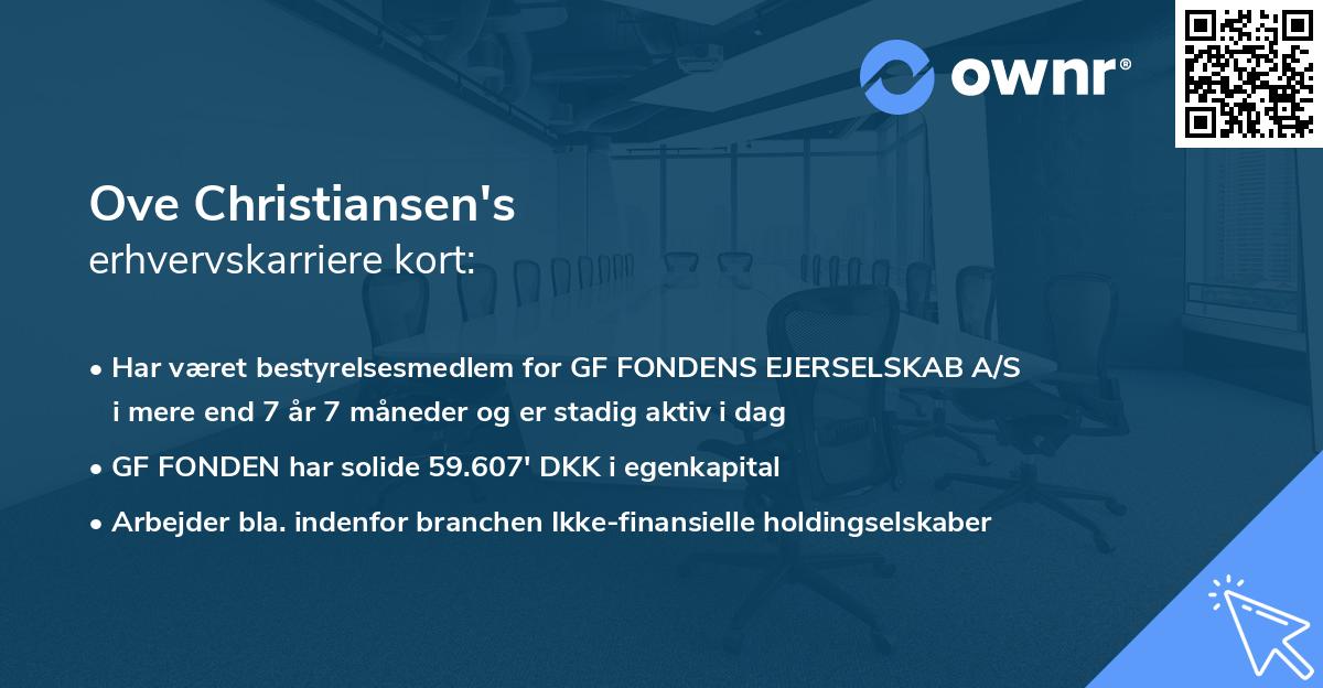 Ove Christiansen's erhvervskarriere kort