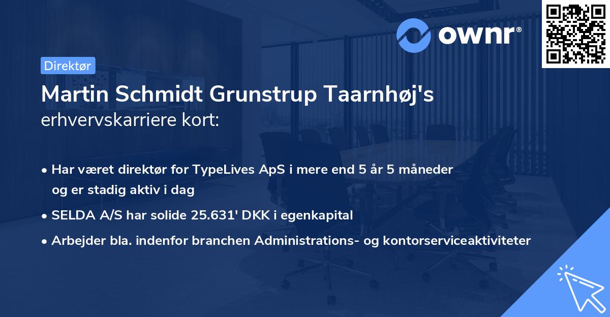 Martin Schmidt Grunstrup Taarnhøj's erhvervskarriere kort