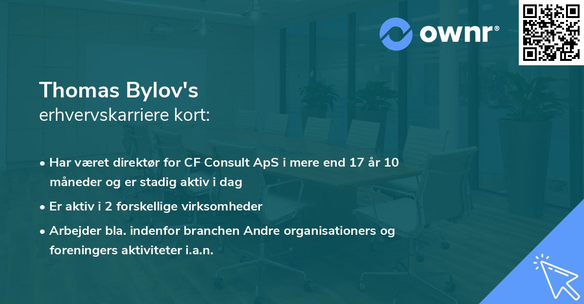 Thomas Bylov's erhvervskarriere kort