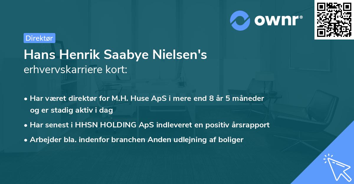 Hans Henrik Saabye Nielsen's erhvervskarriere kort