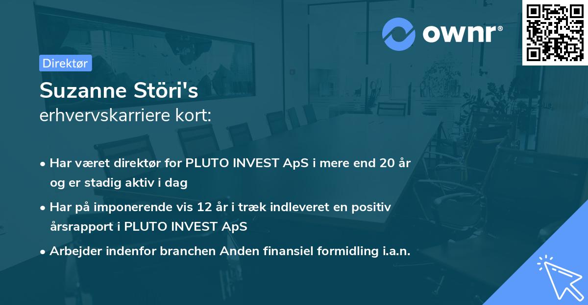Suzanne Störi's erhvervskarriere kort
