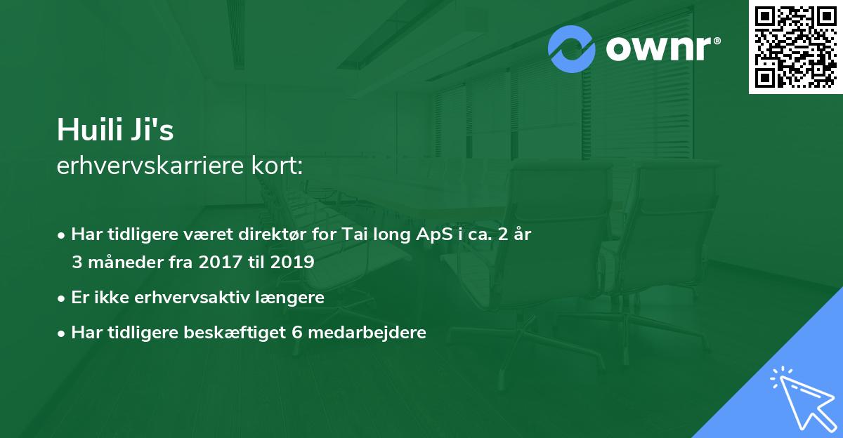Huili Ji's erhvervskarriere kort