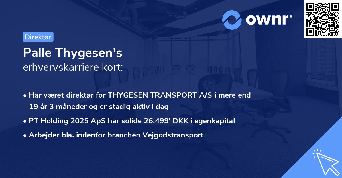 Palle Thygesen's erhvervskarriere kort