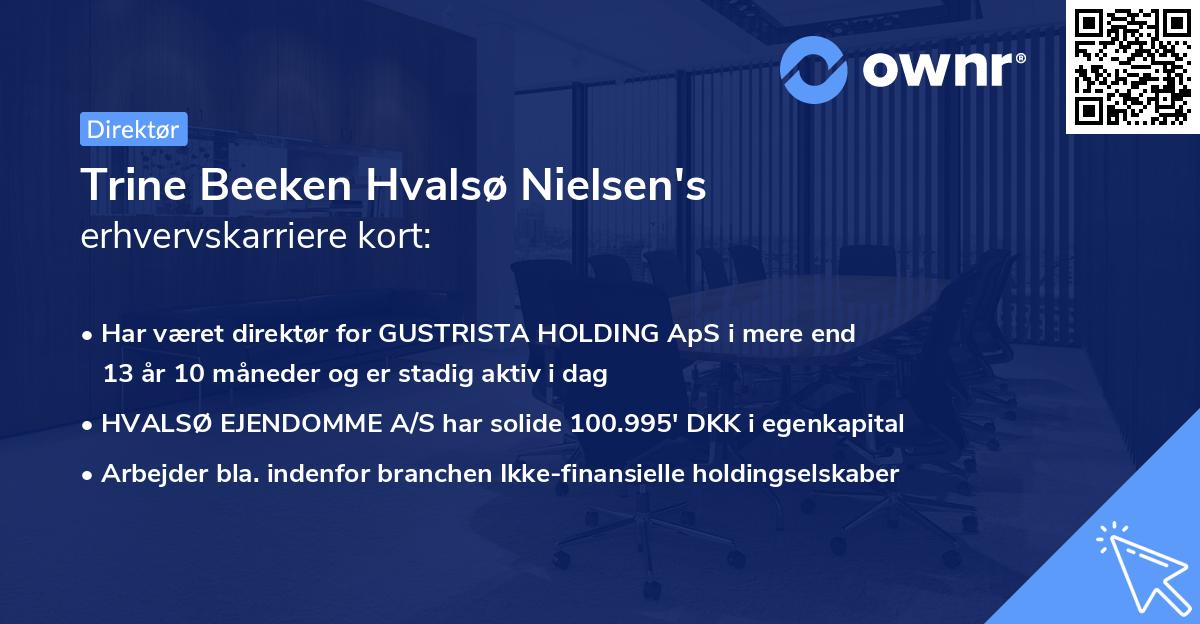 Trine Beeken Hvalsø Nielsen's erhvervskarriere kort