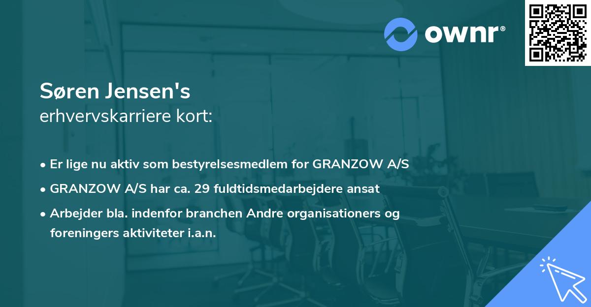 Søren Jensen's erhvervskarriere kort