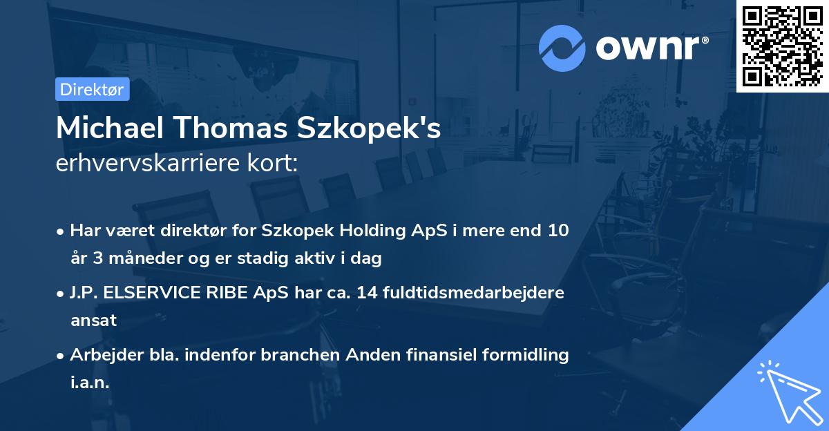 Michael Thomas Szkopek's erhvervskarriere kort