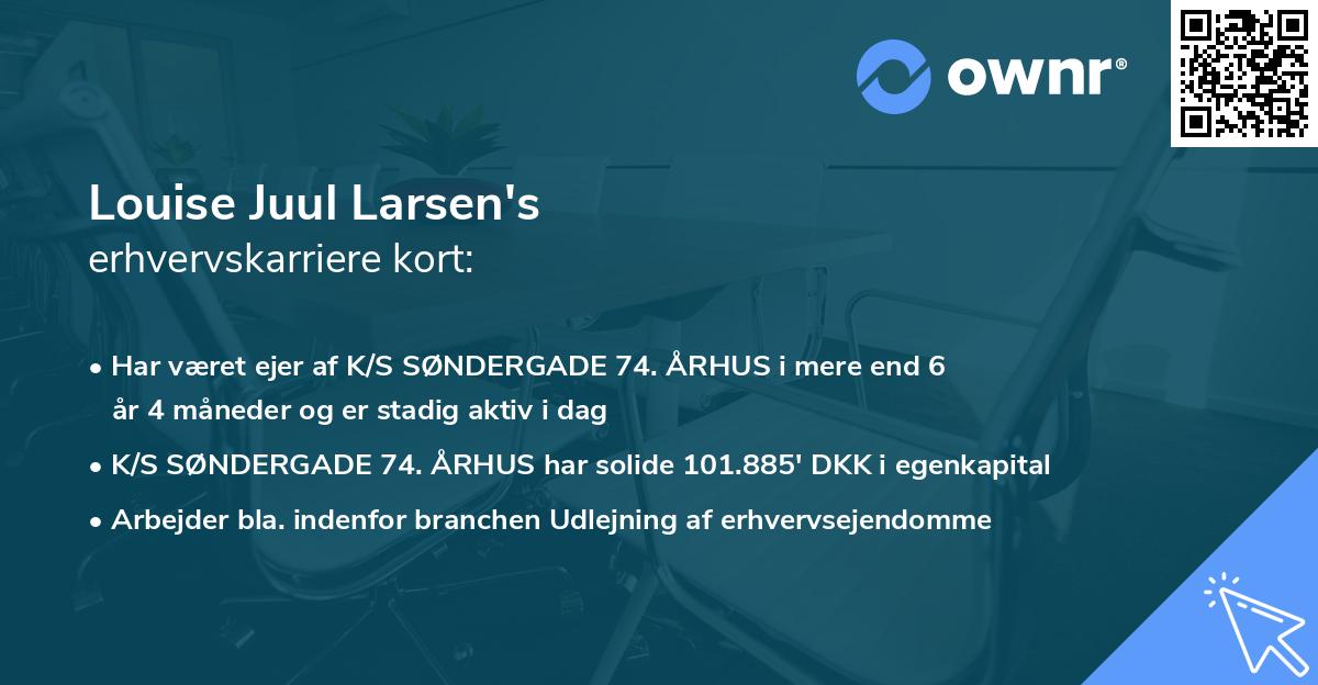 Louise Juul Larsen's erhvervskarriere kort