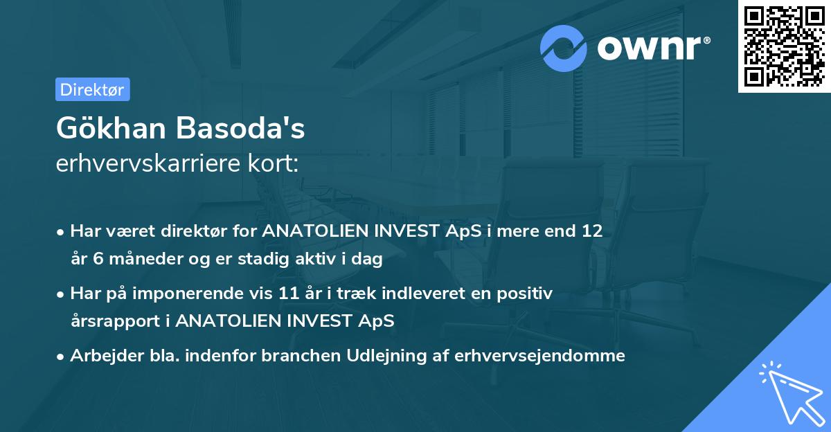 Gökhan Basoda's erhvervskarriere kort