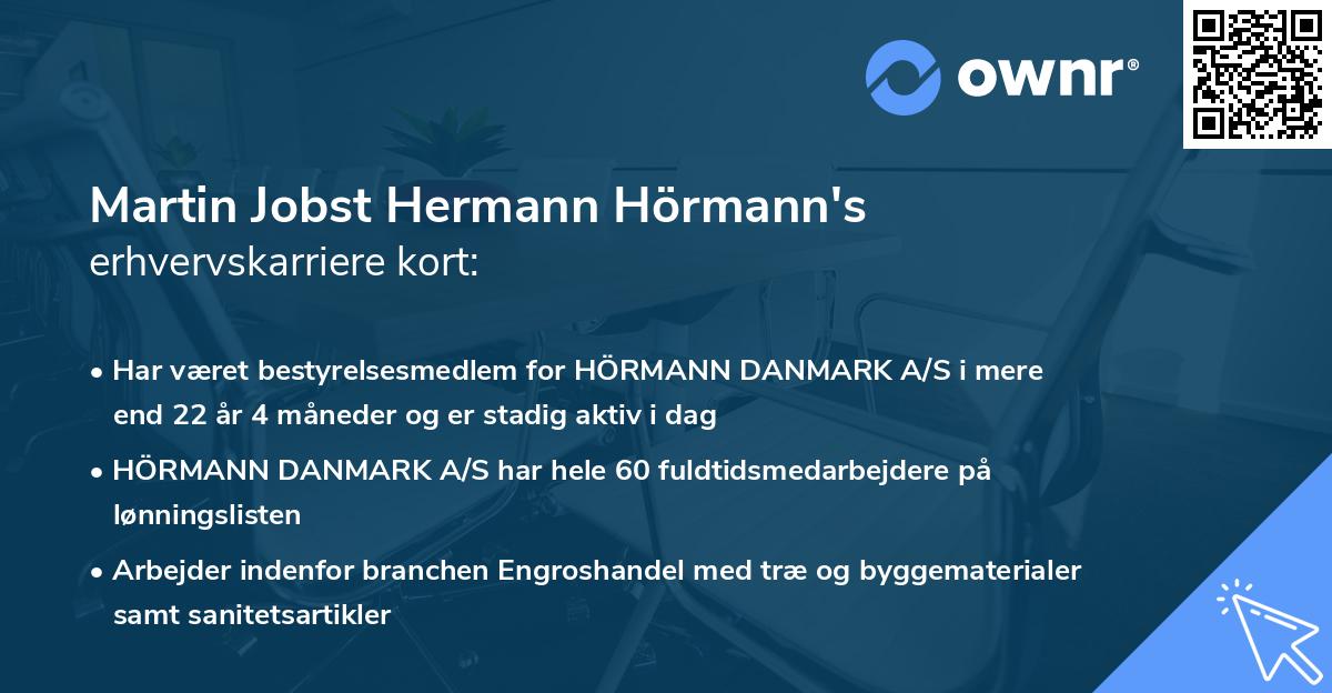 Martin Jobst Hermann Hörmann's erhvervskarriere kort